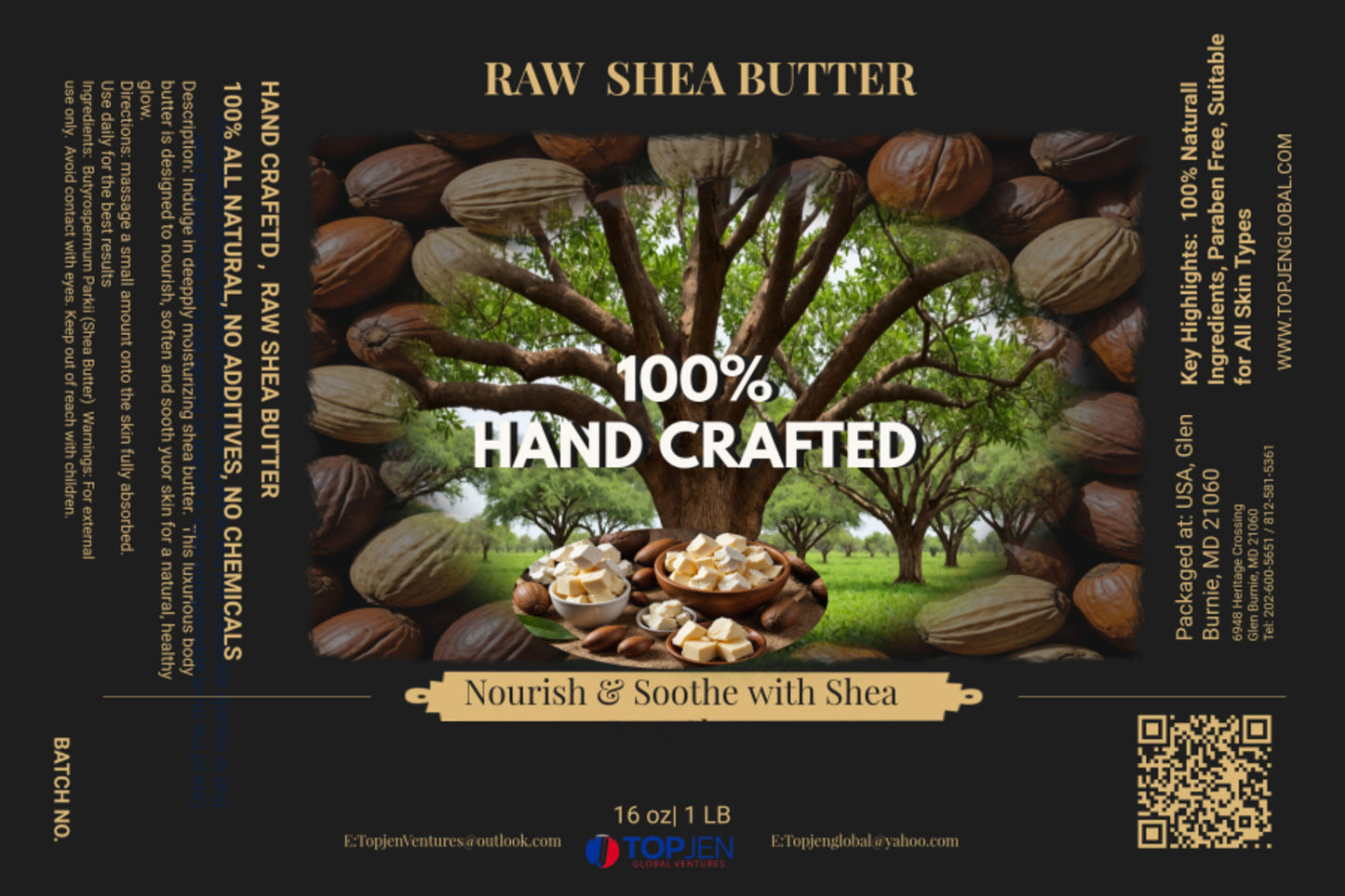 16.oz Raw Shea Butter